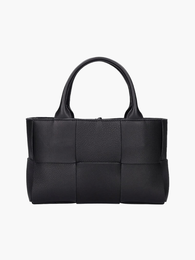 Alicia | Geweven Leren Handtas met Modern Design