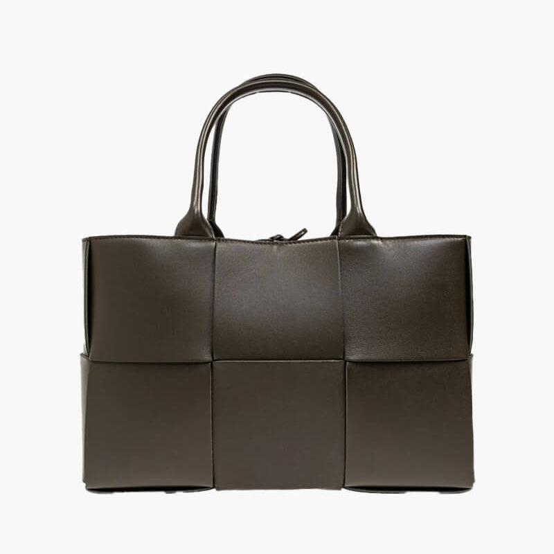Alicia | Geweven Leren Handtas met Modern Design