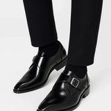 Heren Gespschoenen Leer Elegant Formeel