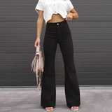 Ella | Dames Curvy Flared Hoge Taille Broek | Elegante Stretch Corduroy
