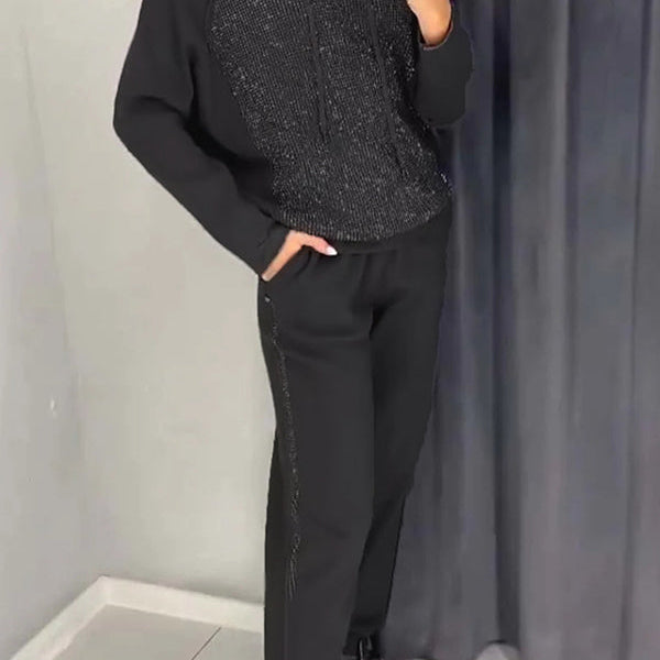 Eileen™ Luxe Tweedelige Lounge Set met Glanzende Accenten