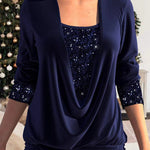 Draped™ Top | Kanten Details | Soepelvallende Pasvorm