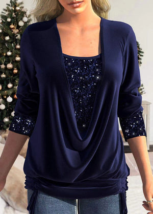 Draped™ Top | Kanten Details | Soepelvallende Pasvorm