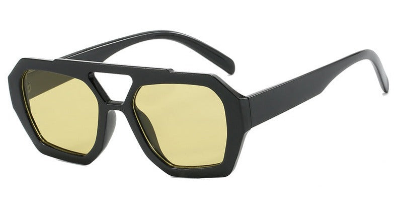 Oversized Zonnebril met Statement Frame en UV Bescherming