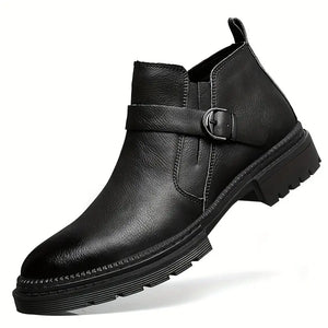 Klassieke™ Leren Herenboots met Gespdetail