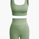 Elaine | Naadloos Sportset met Crop-Top & Yoga Shorts