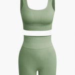 Elaine | Naadloos Sportset met Crop-Top & Yoga Shorts
