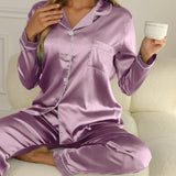 Amber-Louise™ Luxe Satijnen Dames Pyjama Set