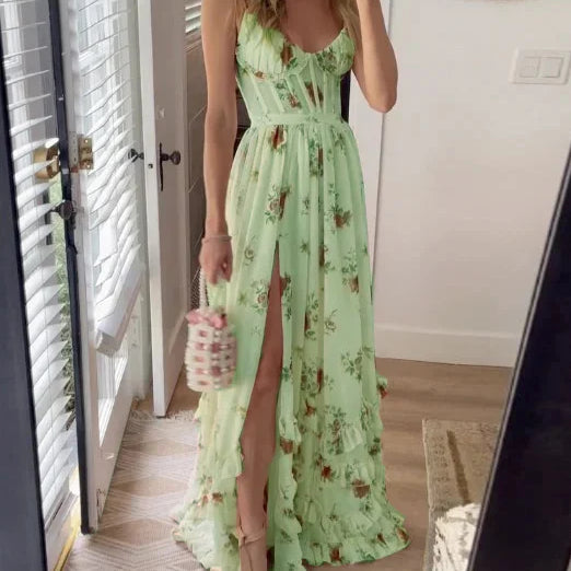 Joyce™ Dames Bloemen Maxi-jurk