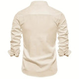 Heren Overhemd Slim Fit Knopen Elegant Casual