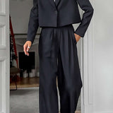 Feline | Moderne Blazer & Wijde Broek voor Stijl.
