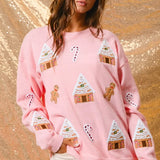 Jocelyn | Vrouwen Winter Kerst Crew Neck Sweater