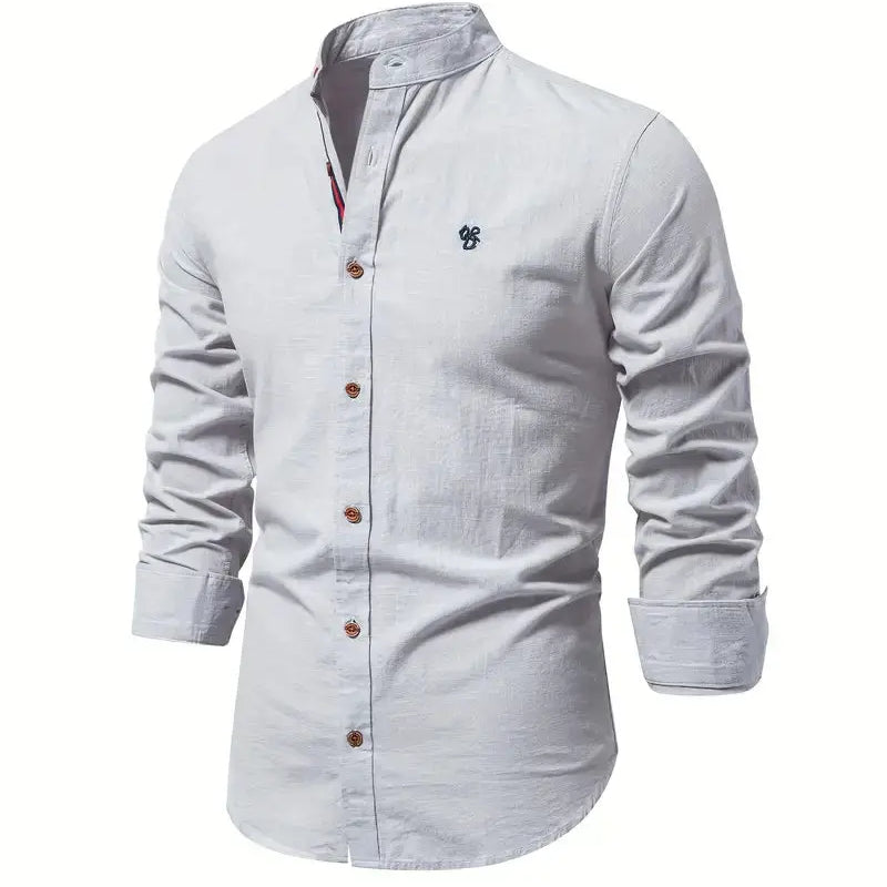 Heren Overhemd Slim Fit Knopen Elegant Casual