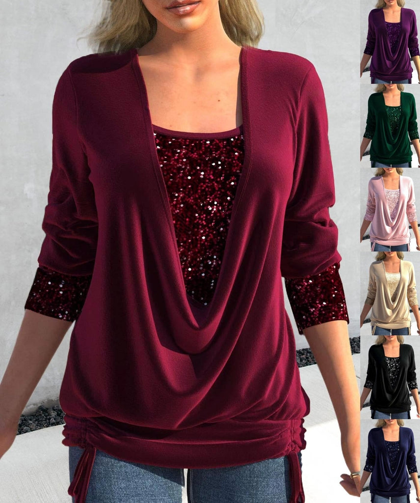 Draped™ Top | Kanten Details | Soepelvallende Pasvorm
