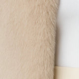 Elegante Korte Teddy Jas met Lange Mouwen en Zachte Structuur