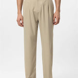 Vincent | Hoge Taille Herenbroek Beige