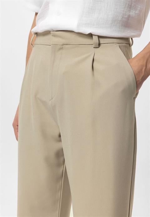 Vincent | Hoge Taille Herenbroek Beige