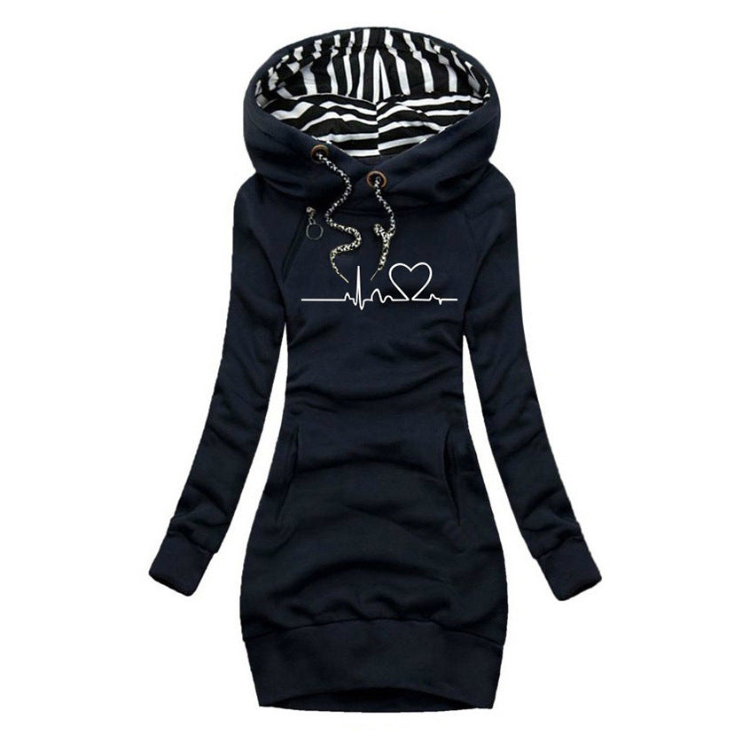 Carolien™  Winterwarmer Hoodie-Kleid mit Hundemotiv