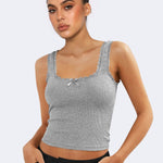 Lea | Romantisch Ribb Tanktop met Kantafwerking