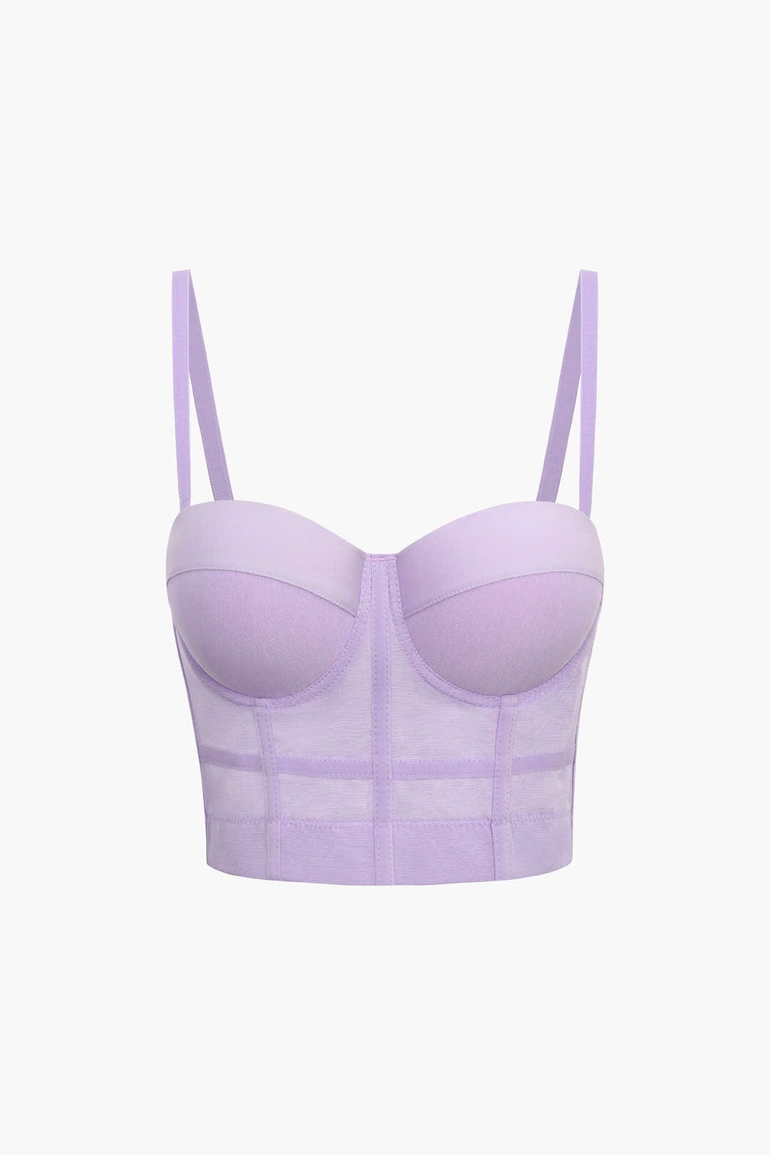 Ida | Figuuraccentuerende Bustier-top met Beugelcups en Transparante Mesh-Structuur