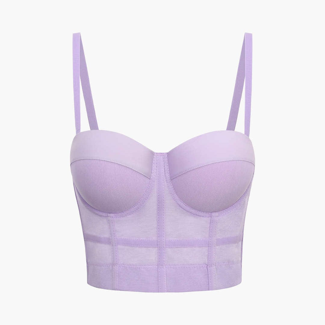 Ida | Figuuraccentuerende Bustier-top met Beugelcups en Transparante Mesh-Structuur