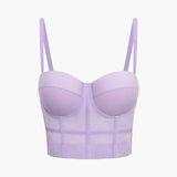 Ida | Figuuraccentuerende Bustier-top met Beugelcups en Transparante Mesh-Structuur