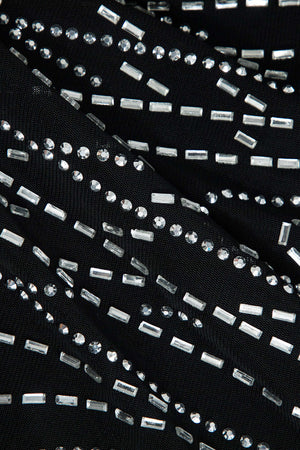 Celeste | Strass-verziend Mesh-Minikleed – Glitterende glamour voor onvergetelijke nachten