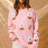 Jocelyn | Vrouwen Winter Kerst Crew Neck Sweater