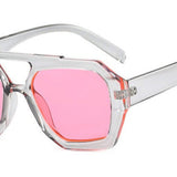 Oversized Zonnebril met Statement Frame en UV Bescherming