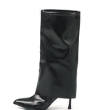 Olivia | Zwarte Designerlaarzen met unieke oversized look