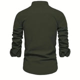 Heren Overhemd Slim Fit Knopen Casual Elegant