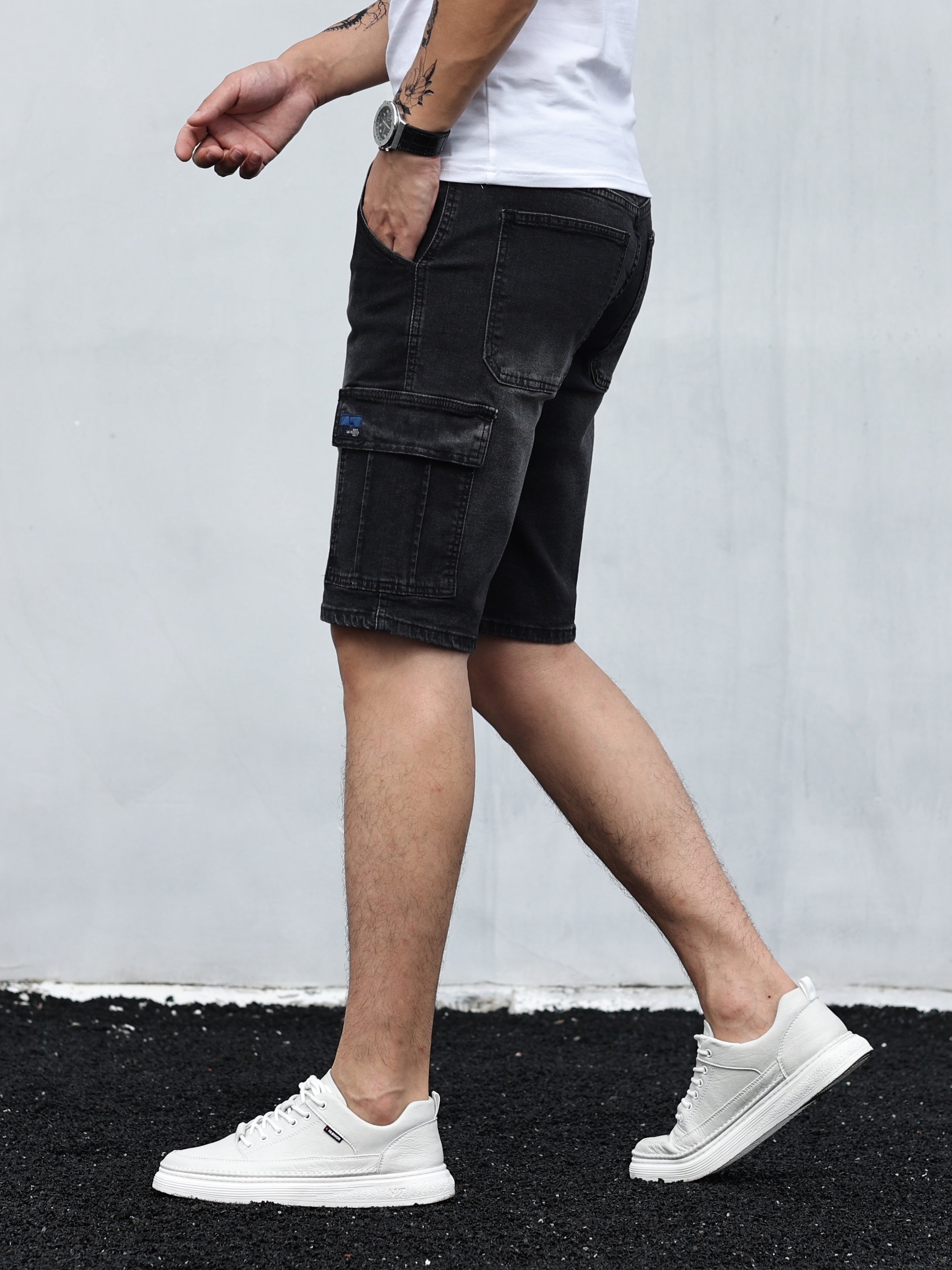 Giel™ Heren Denim Cargo Shorts