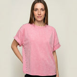 Oversized T Shirt met Stud Details