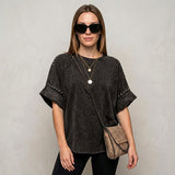Oversized T Shirt met Stud Details