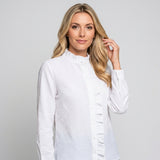 Klassieke Blouse met Opstaande Kraag en Knopen