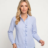 Klassieke Blouse met Opstaande Kraag en Knopen