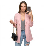 Lange Blazer met Open Voorkant en Slim Fit