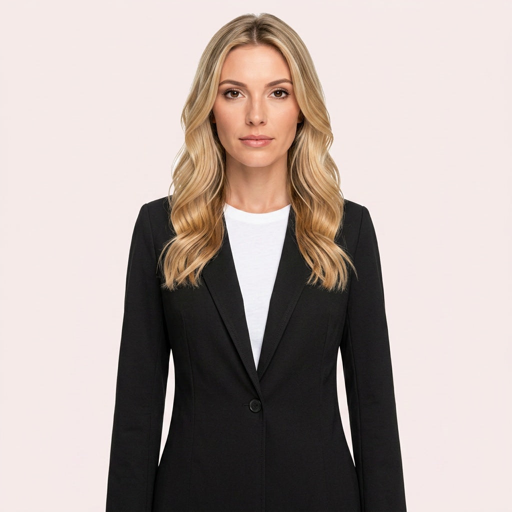 Getailleerde Blazer met Enkele Knoopsluiting