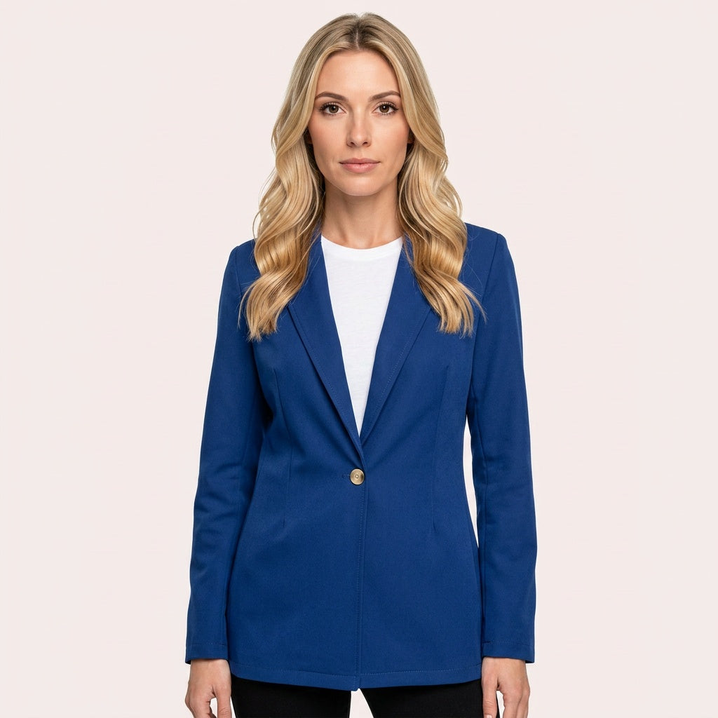 Getailleerde Blazer met Enkele Knoopsluiting
