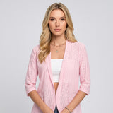 Luchtige Cardigan met Korte Mouwen en Open Voorkant