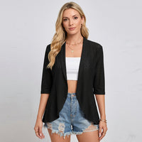 Luchtige Cardigan met Korte Mouwen en Open Voorkant