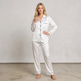 Satijnen Pyjama Set met Lange Mouwen en Broek