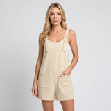 Casual Zomer Playsuit met Bandjes en Losse Pasvorm