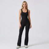 Sportieve Jumpsuit met Racerback en Flared Pijpen