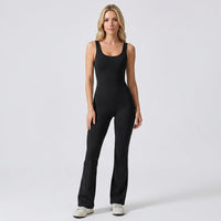 Sportieve Jumpsuit met Racerback en Flared Pijpen