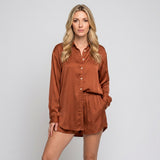 Oversized Blouse Jurk met Knoopsluiting en Lange Mouwen