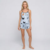 Zomerse Pyjama Set met Vlinderprint en Spaghettibandjes