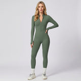 Sportieve Jumpsuit met Rits en Aansluitende Pasvorm