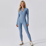 Sportieve Jumpsuit met Rits en Aansluitende Pasvorm