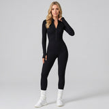 Sportieve Jumpsuit met Rits en Aansluitende Pasvorm